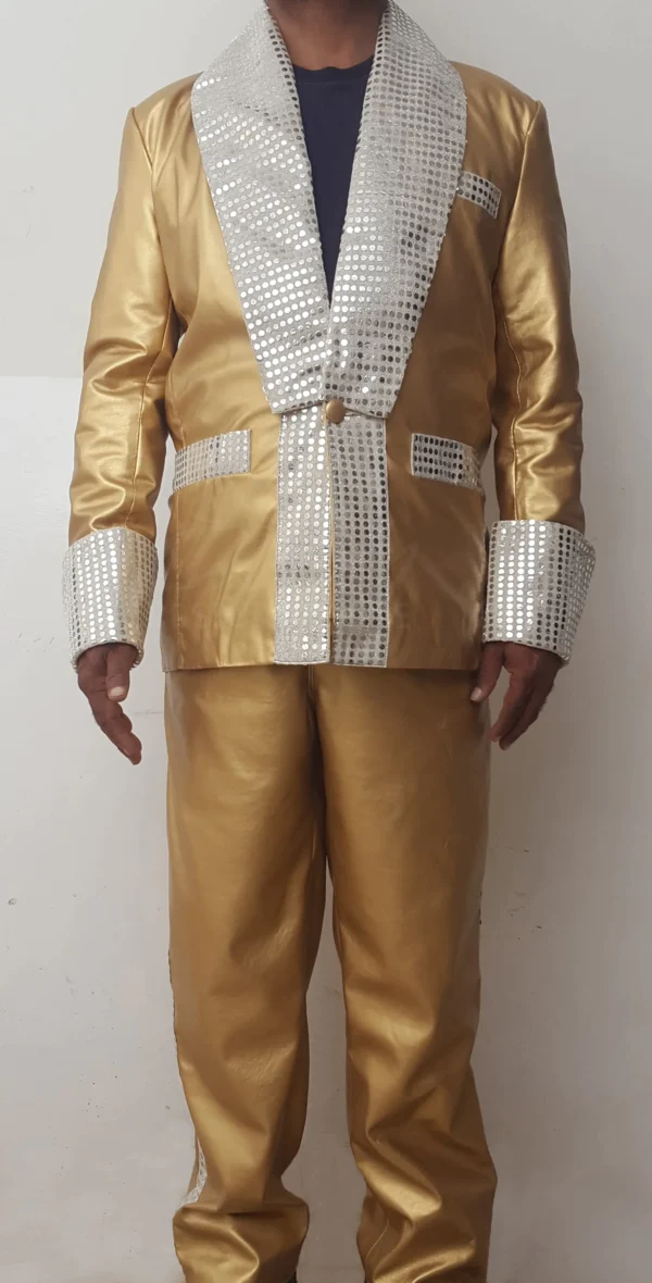 elvis presley gold lame suit front